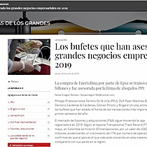 Los bufetes que han asesorado los grandes negocios empresariales en 2019